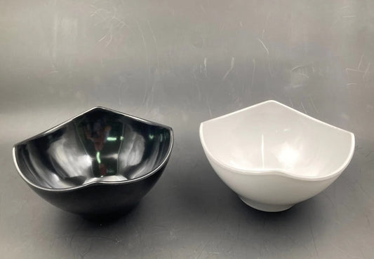 Square Footed Deep Melamine Salad Bowl 17.5 cm