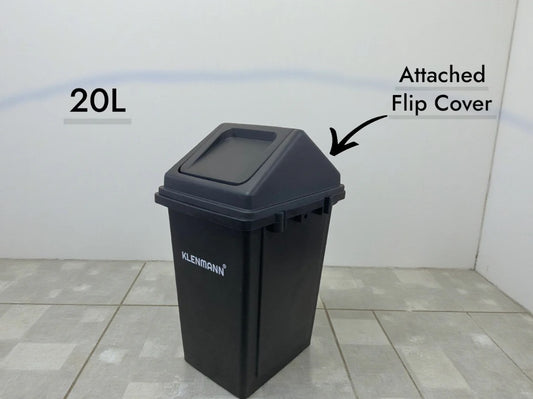 Heavy Duty Swing Top Bin 20L with attached Flip Cover