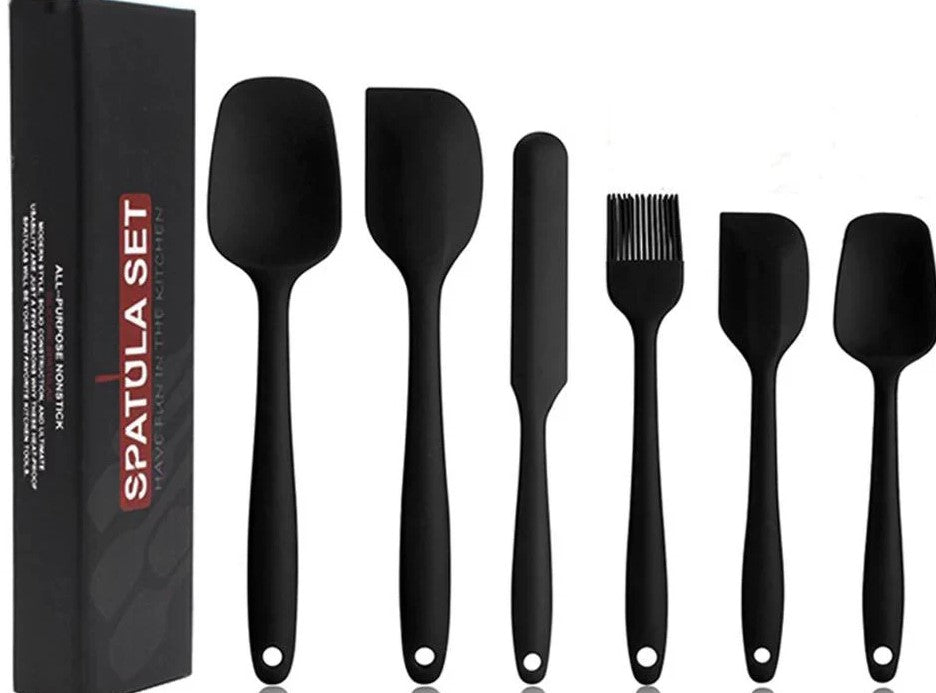 Silicone Spatulas and Brush 6 pcs Set