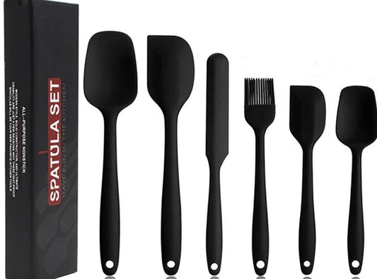 Silicone Spatulas and Brush 6 pcs Set