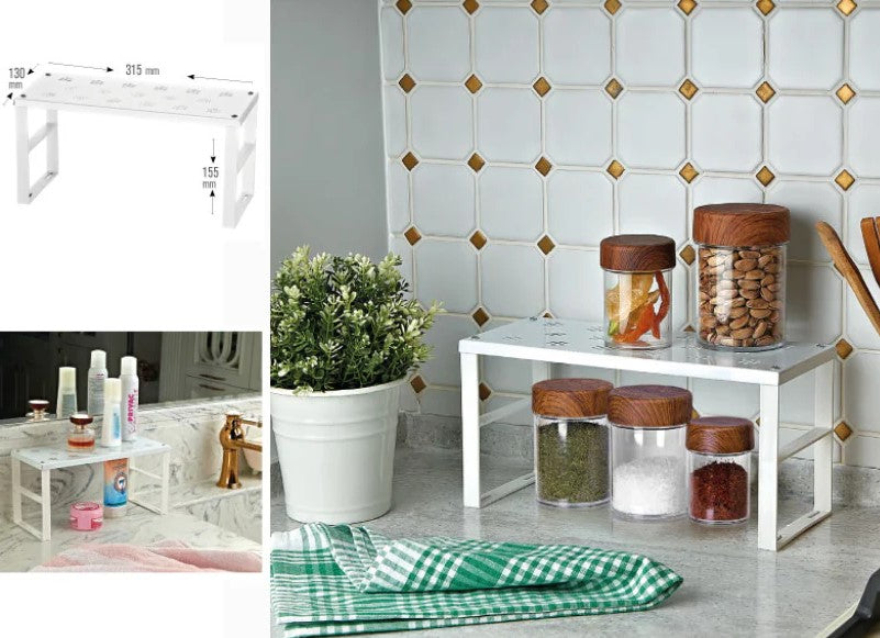 Narrow Metallic Cabinet Organizer
