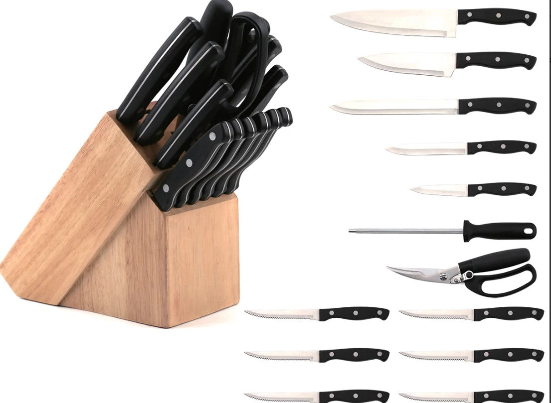 Dosthoff 14 Pieces Knife Set with Wooden Block