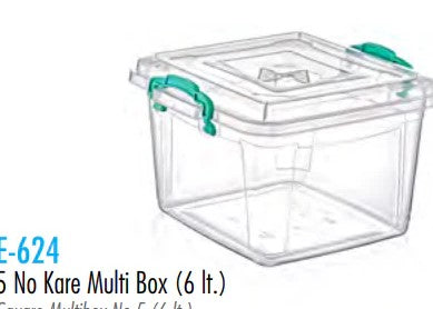 Squared Clear Storage Box 6 L