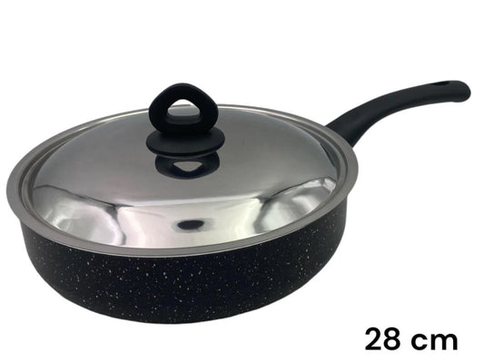 Black Granite Nouval Sauteuse 28 cm