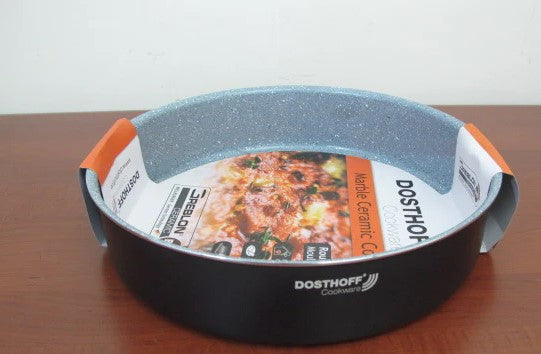 DOSTHOFF ROUND OVEN TRAY BLACK 28 CM