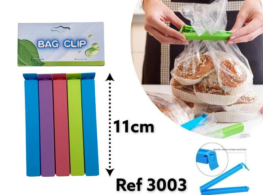 Colored Plastic Bag Clip X5