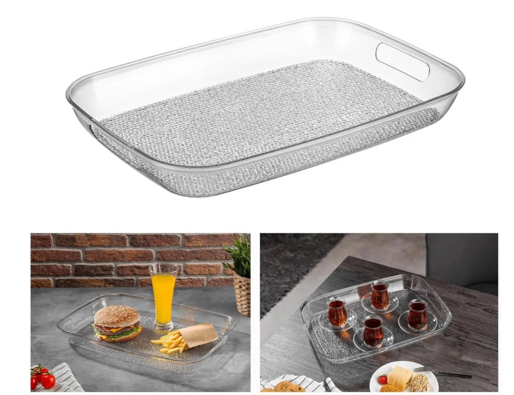 Transparent Large Serving Tray 44 cm