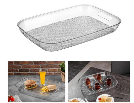 Transparent Large Serving Tray 44 cm