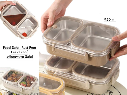 Dosthoff SS Inner 2 Compartments Food Container 950 ml