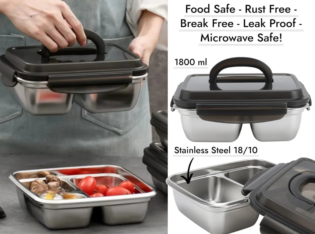Dosthoff Stainless Steel 2 Compartments Food Container