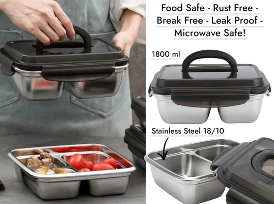 Dosthoff Stainless Steel 2 Compartments Food Container