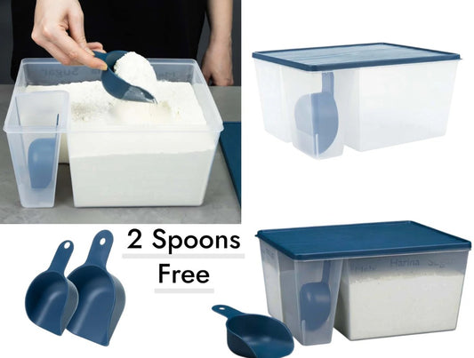 DecoBella Jumbo Rectangular Storage Box w 2 Spoons 6.5L