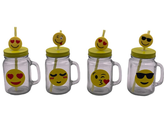 Emoji Mug with Straw