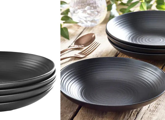 Dosthoff Matt Black Ripple Deep Plate 21 cm