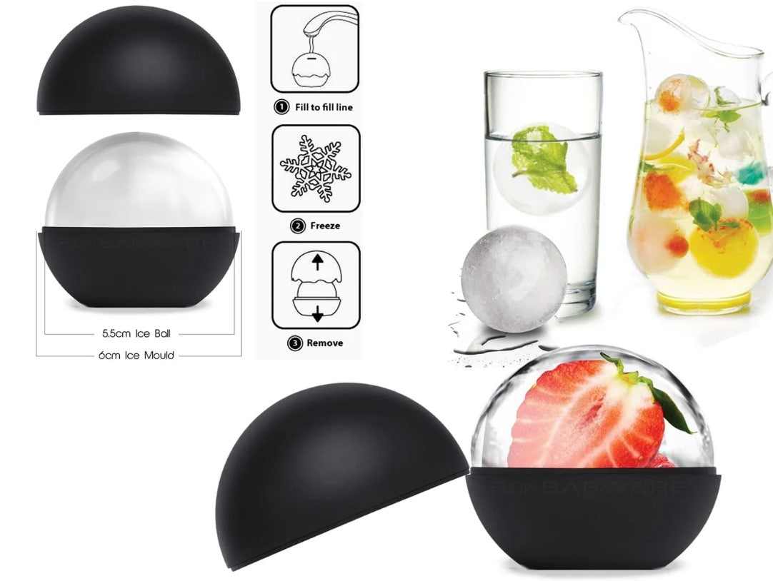 Large Single Silicone Ice Sphere Mold 1 ball 6 cm