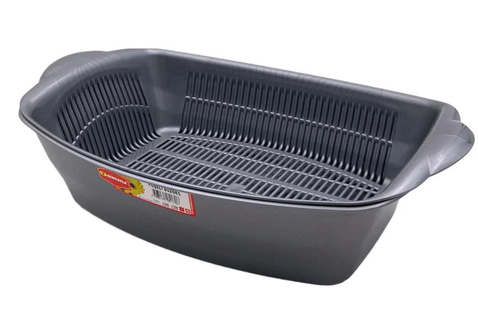 Plastic Rect Strainer and Bowl Set