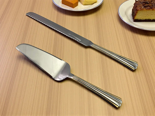 Dosthoff SS Cake Serving Set with Gold Decoration