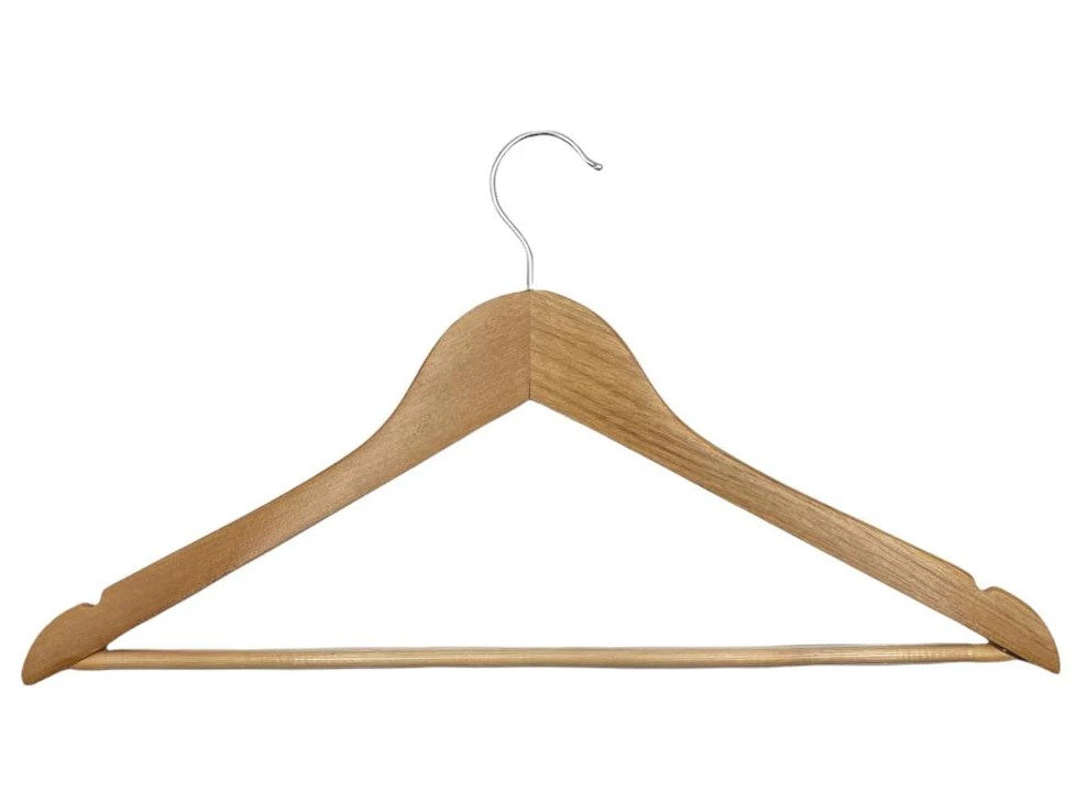 Wooden Hanger with Anti Slip Tube