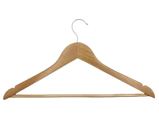 Wooden Hanger with Anti Slip Tube