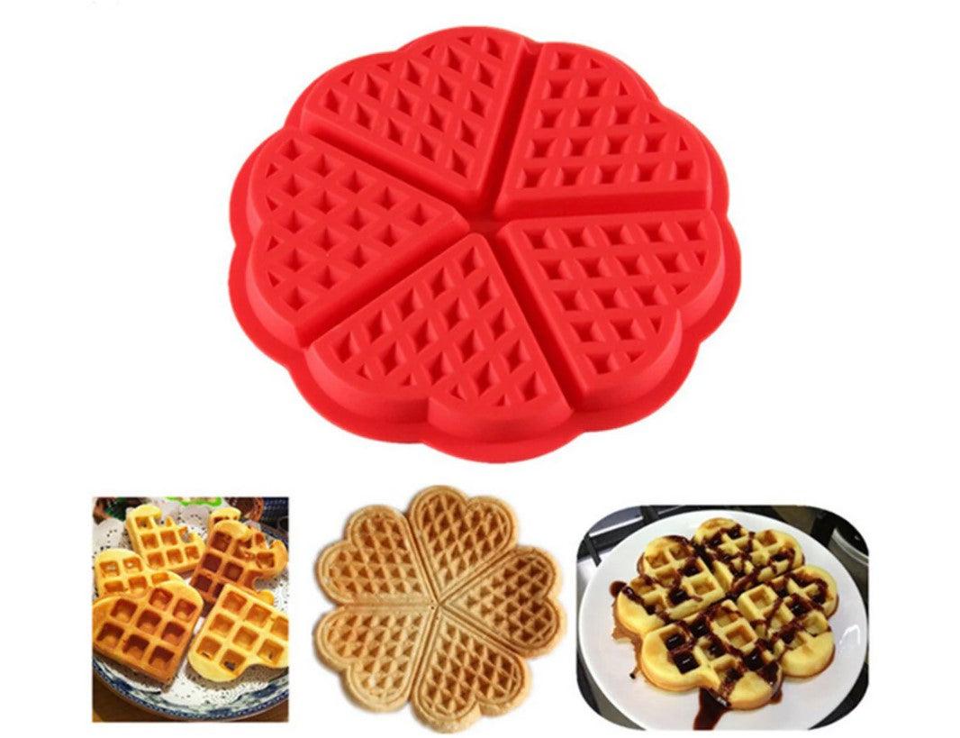 Silicone Waffle 5 Heart Shapes
