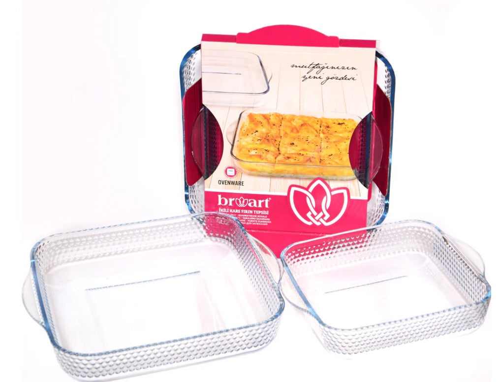 Dotted Squared Oven Tray Set of 2
