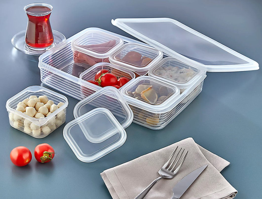 Line Low Storage Box Set of 7 Pieces: 6+1 2.4L & 6x0.30L