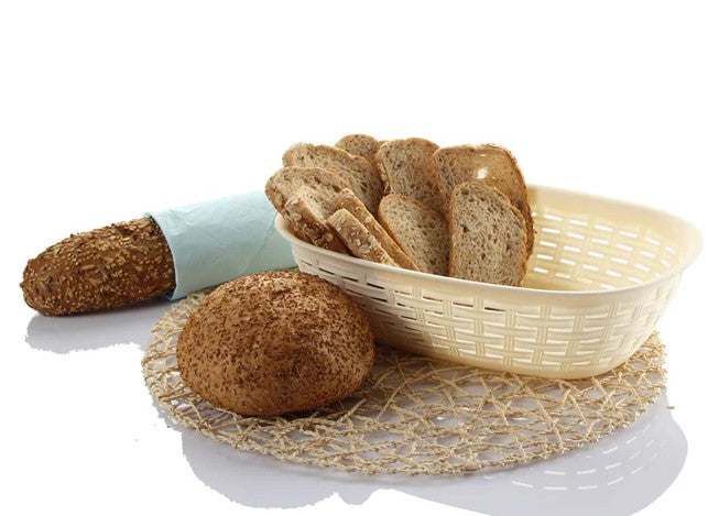 Small Plastic Rattan Bread Basket
