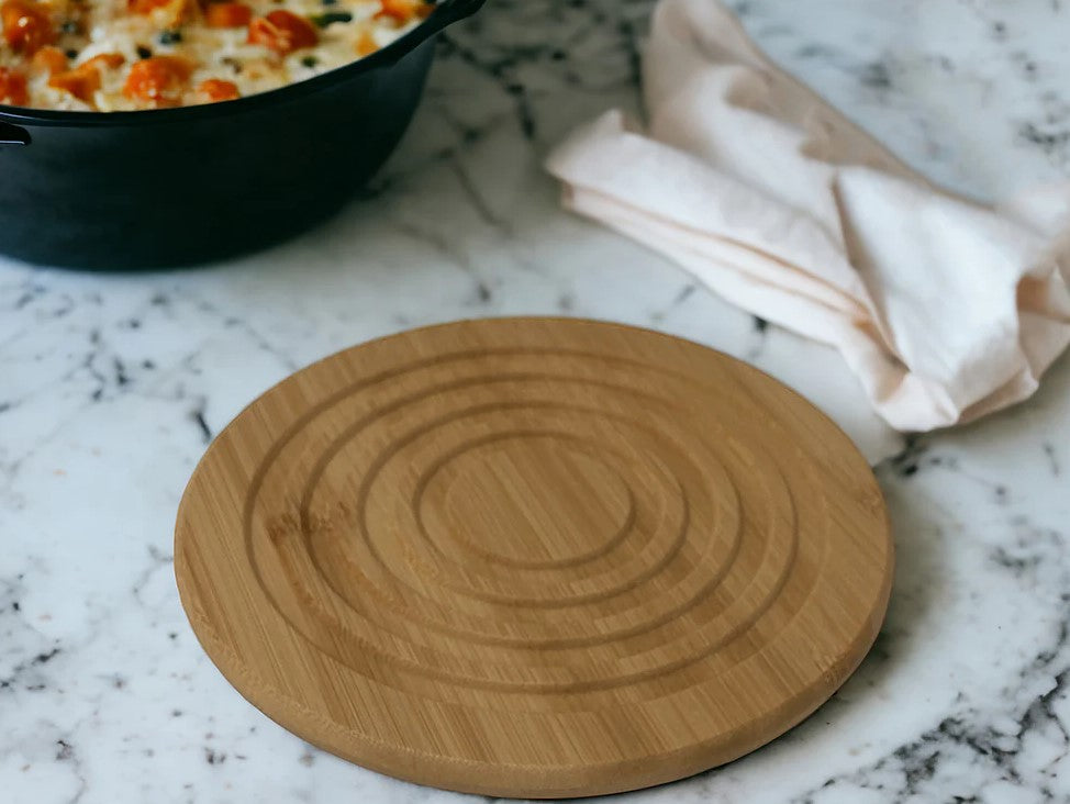 High Quality Round Wooden trivet 19 cm