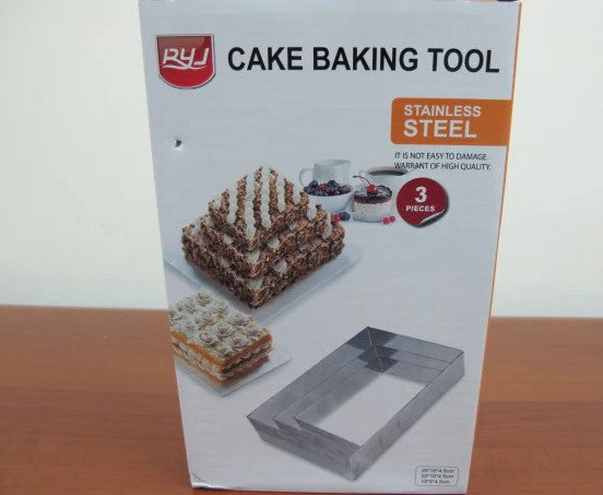 Rectangular Shaped Rings for Cake