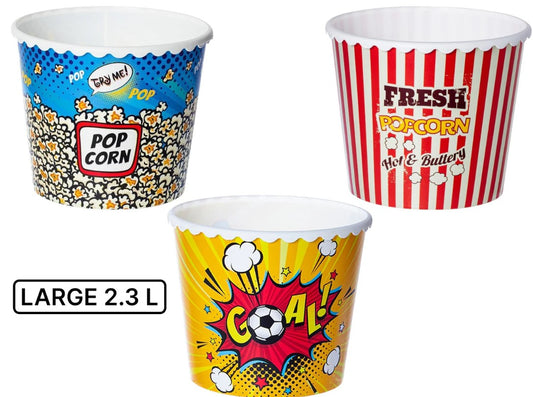 Large Round Popcorn Bucket 2.3L
