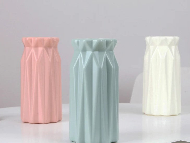 Plastic Vase Ceramic Look 18 cm