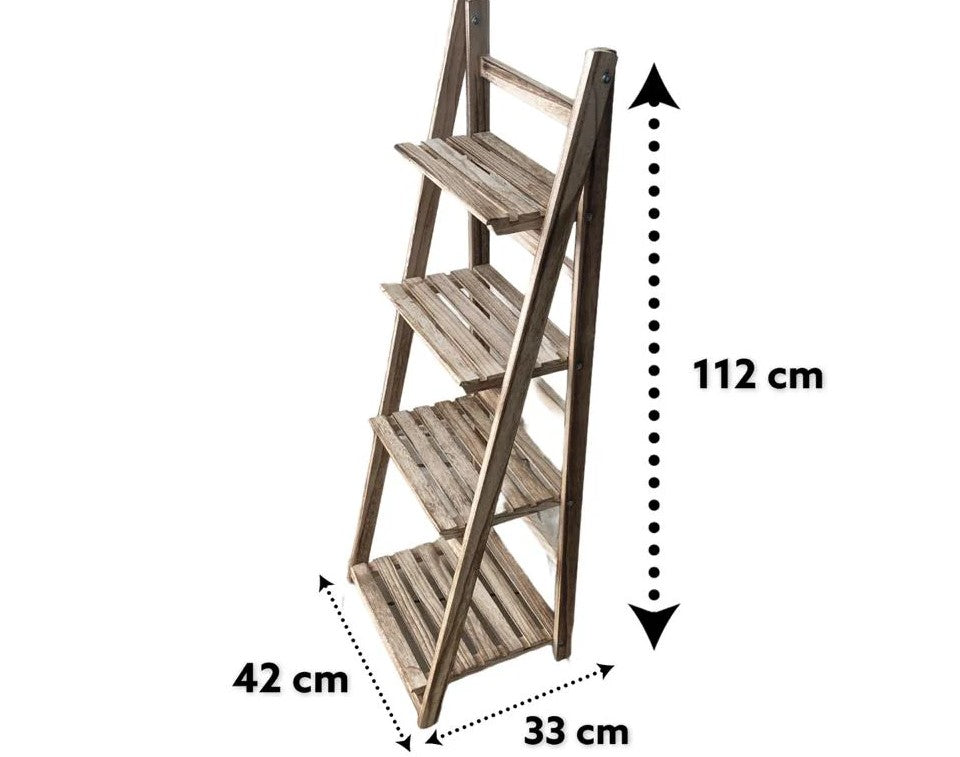 Wood Storage Stand 4 Shelves
