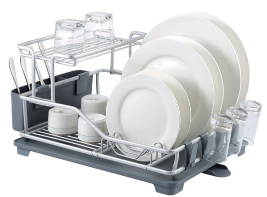 2 Tier Deluxe Aluminum Dish Rack