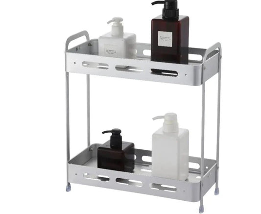 2 Tiers Aluminum Shower Bathroom Shelve