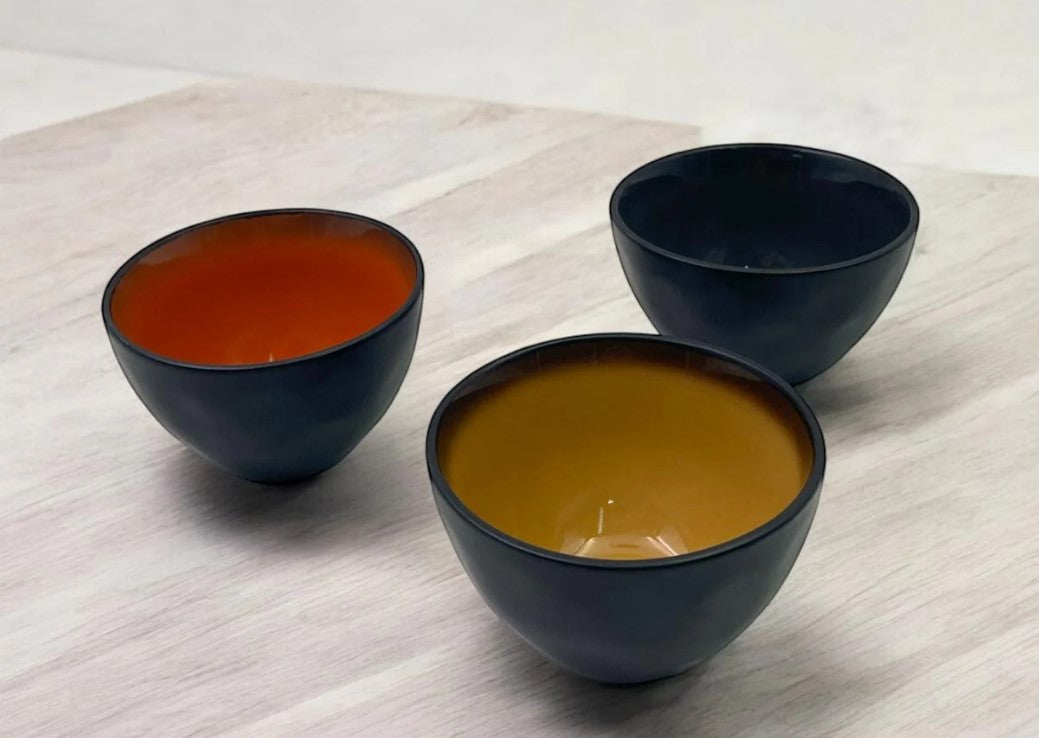 Dosthoff Mat Black with Colored Glaze Sauce Bowl 8 cm