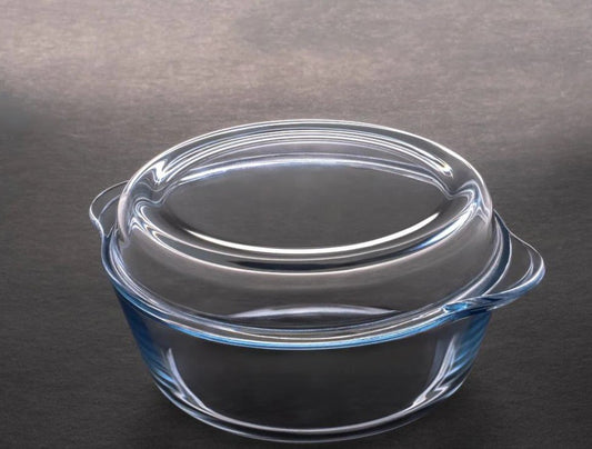 Oven Safe Borosilicate Glass Casserole with Lid 24.7 cm