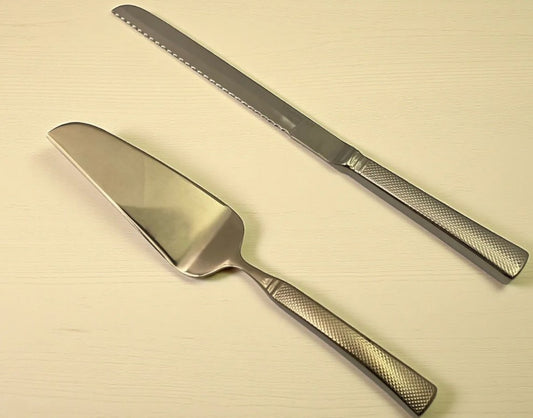Dosthoff Golden SS Cake Serving Set Hammered Handle