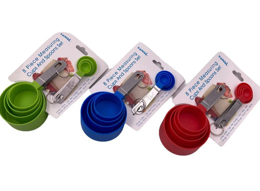 8 pcs Measuring Cups and Spoons With SS Handle