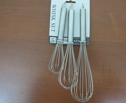 Stainless Steel Whisks Set of 3