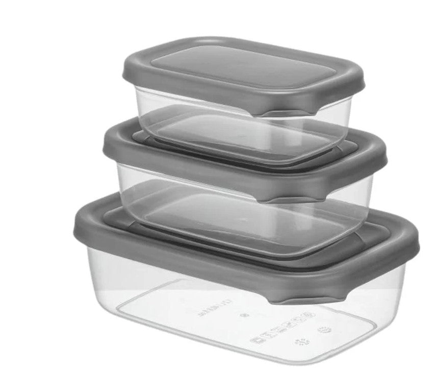 Set of 3 Storage Boxes 1.2L+0.67L+0.4L