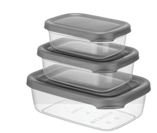 Set of 3 Storage Boxes 1.2L+0.67L+0.4L