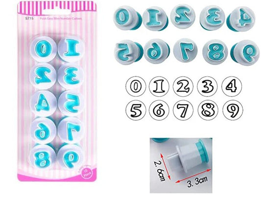 Push Easy Mini Number Cutter 10 pc