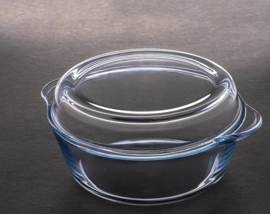 Oven Safe Borosilicate Glass Casserole with Lid 24.7 cm