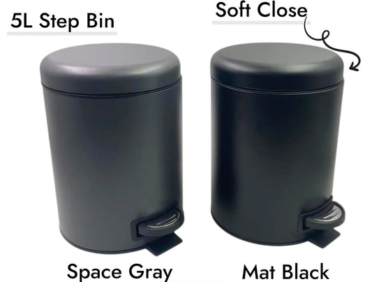 Klenmann Soft Close Matt Color SS Dustbin with pedal 5 L