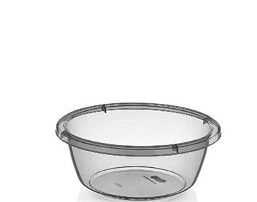 1 lt Transparent Round Basin X2