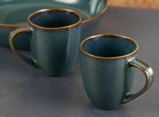 Dosthoff "Ocean Blue Green" Glazed Mug 16 OZ