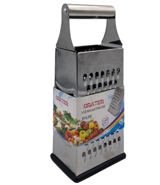 Stainless Steel 4 sided Grater with stainless handle