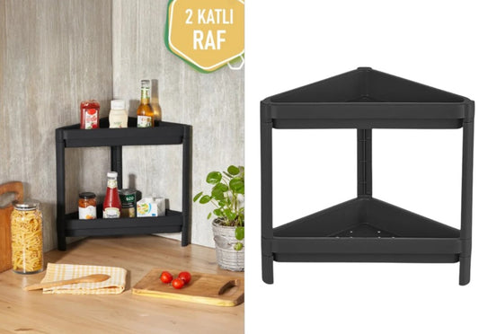 2 Tiers Corner Shelf Unit