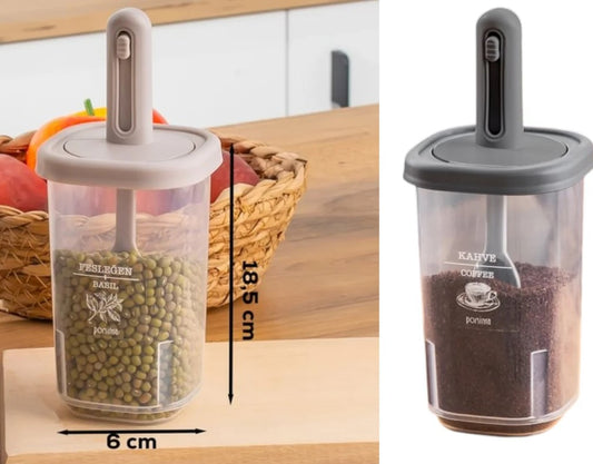 350 ml Plastic Spice Jar with Spoon