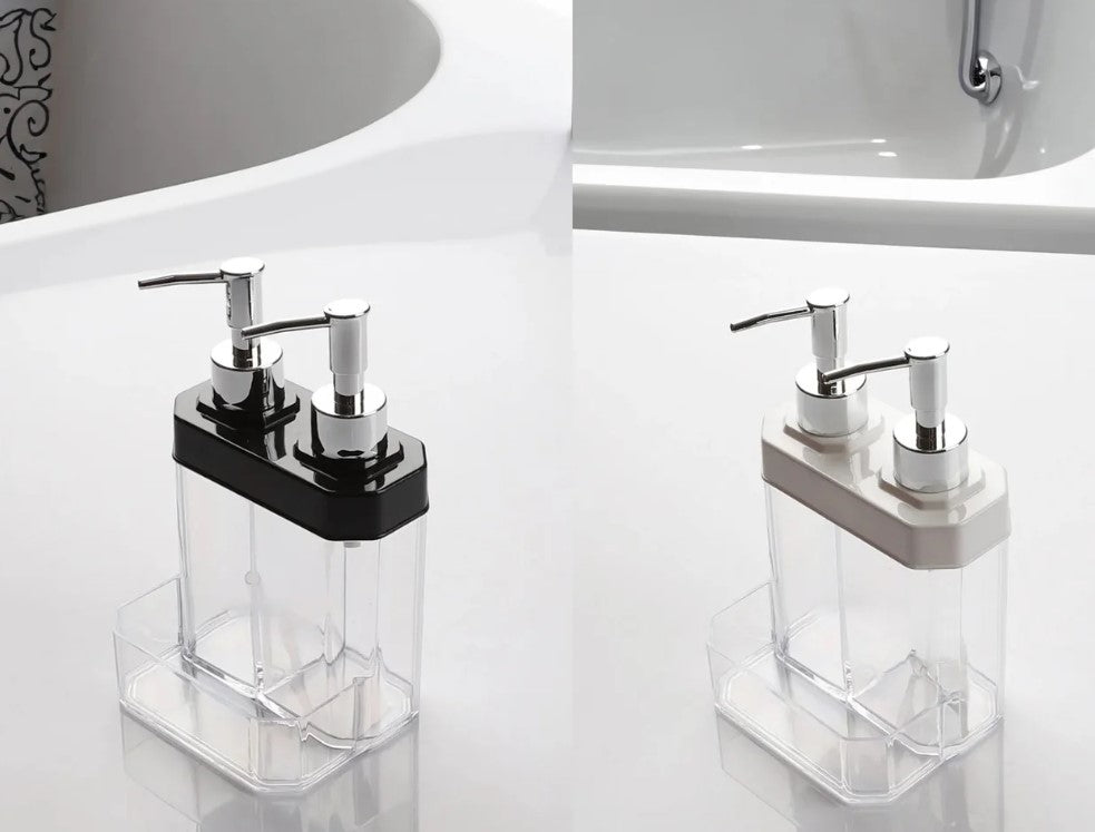 Double Liquid Soap Dispenser with Sponge Holder